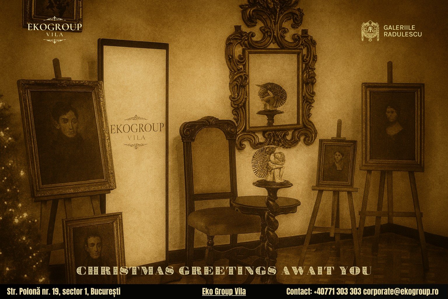 Urări de Crăciun închegate din farmecul perioadei interbelice, în universul Crăciunul anilor ’30 la Eko Group Vila